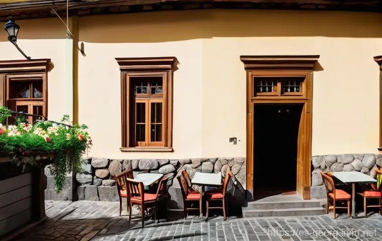 조지아에서 추천하는 액티비티 - **Prompt:** A picturesque, vibrant scene of Tbilisi's historic Old Town on a pleasant afternoon. The...