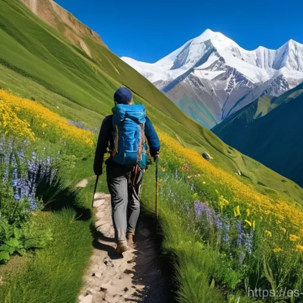 카즈베기 산 등산 가이드 - "A majestic wide shot of the Gergeti Trinity Church, perched elegantly on a vibrant green mountain s...