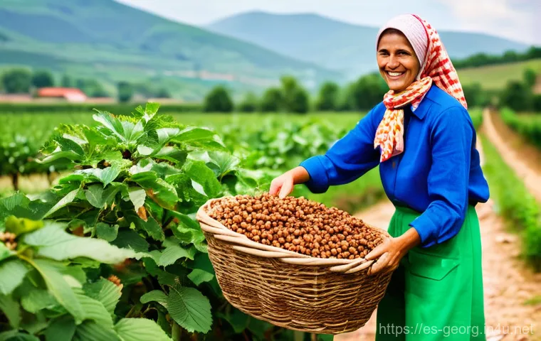 조지아의 주요 수출품 - **Prompt:** A dynamic, wide-angle shot capturing the bustling activity of the port of Poti, Georgia,...