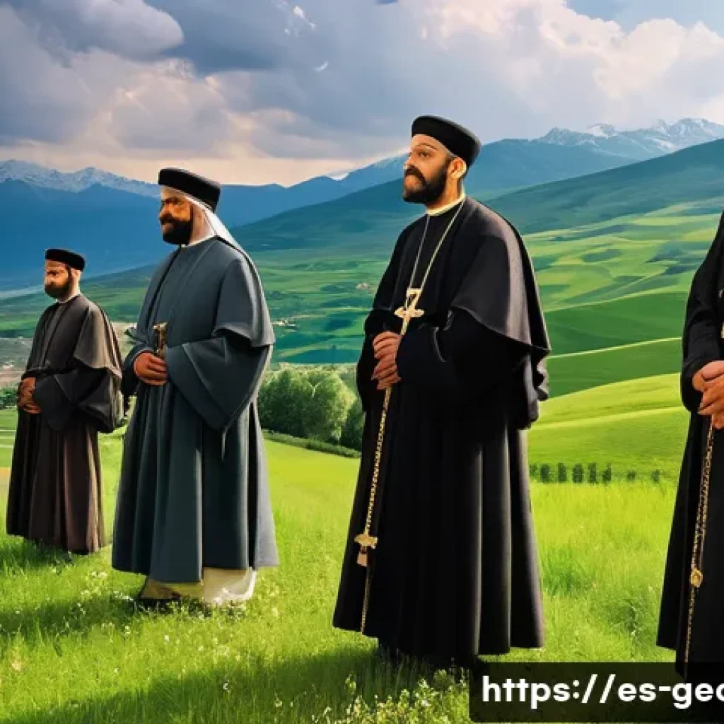 조지아와 주변국 역사적 충돌 - **Prompt:** A majestic depiction of ancient Georgia in the 4th century CE. The scene features Georgi...