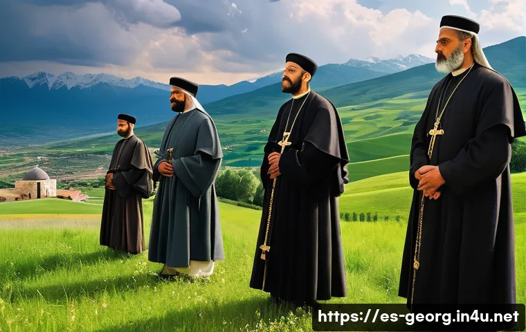 조지아와 주변국 역사적 충돌 - **Prompt:** A majestic depiction of ancient Georgia in the 4th century CE. The scene features Georgi...