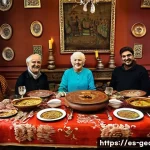 Home 21 조지아의 가족 문화 - **Prompt 1: The Warmth of Georgian Hospitality at a Family Supra**
"A vibrant and heartwarming s...