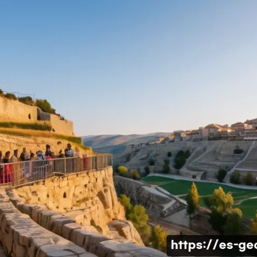 조지아 유적지 입장료 정보 - A panoramic view of the ancient cave city of Uplistsikhe in Georgia during golden hour, showcasing i...