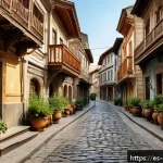 Home 19 트빌리시 관광 명소 - A picturesque cobblestone street in the historic old town of Tbilisi, lined with charming houses fea...