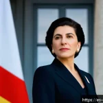 Home 18 조지아 유명 인물 리스트 - A portrait of Salome Zourabichvili, Georgia’s first female president, depicted in a formal setting w...