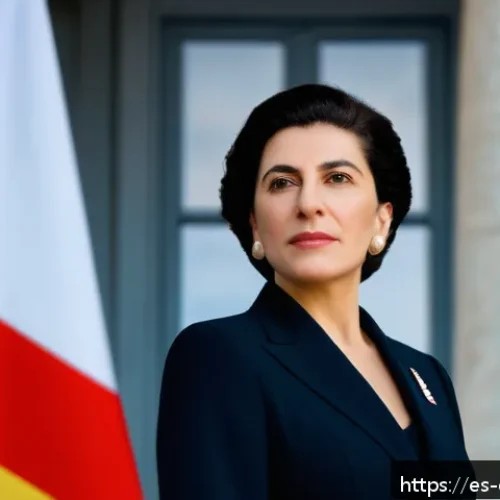 Home 28 조지아 유명 인물 리스트 - A portrait of Salome Zourabichvili, Georgia’s first female president, depicted in a formal setting w...