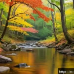 Home 17 조지아 자연 보호 활동 참여 방법 - A vibrant autumn scene in the Appalachian forests of northern Georgia, showcasing a diverse array of...
