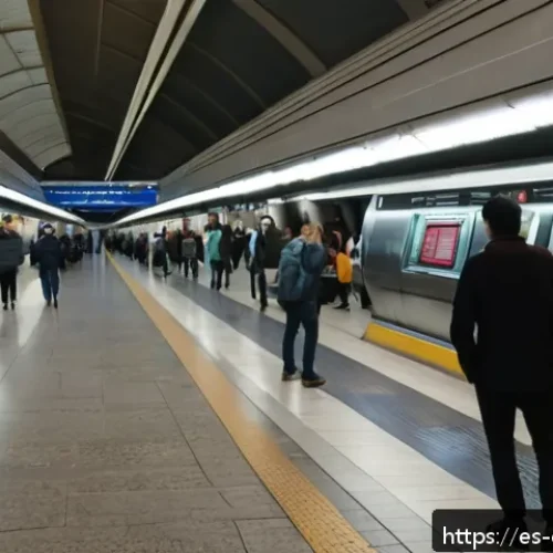 Home 15 트빌리시 교통 체계 - A bustling Tbilisi metro station interior during rush hour, showing clean and modern platforms with ...